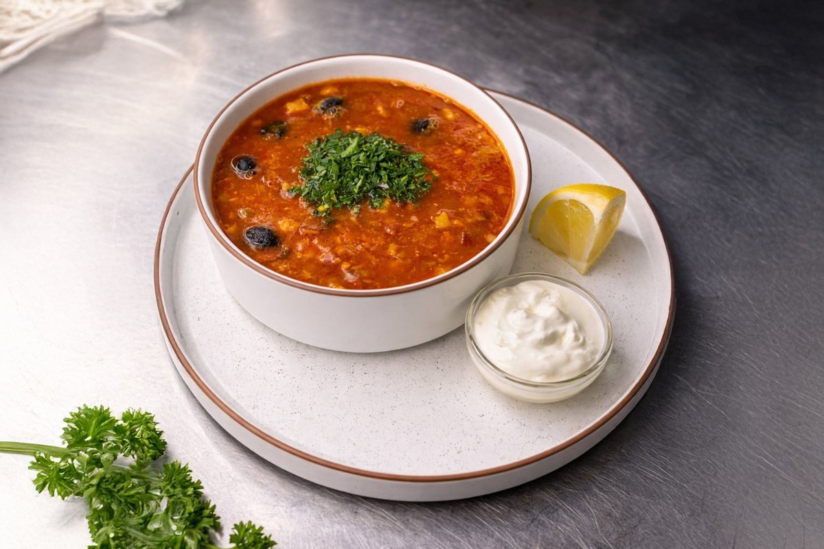 Солянка з чотирьох видів м’яса